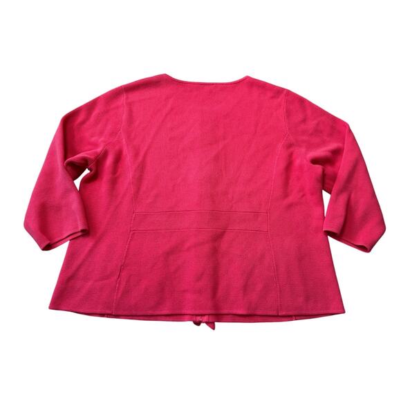 TALBOTS Sweater/Blazer/Jacket, size 2X; Cotton Blend with Ruffle; 2/3 Sleeves - Picture 2 of 12